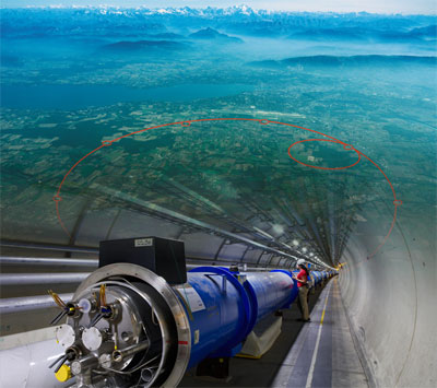 CERN鸟瞰图以及LHC隧道