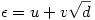 \epsilon=u+v \sqrt{d}